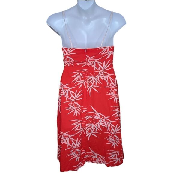 VINTAGE 70s red Hawaiian spaghetti strap fit and‎ flare sun dress M - Picture 3 of 9